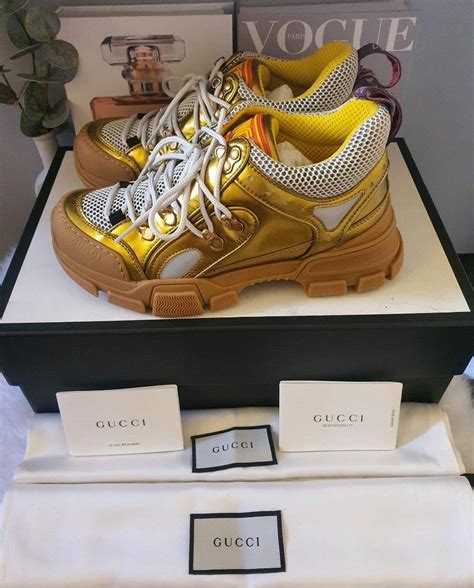 gucci flashtrek sega metallic gold w|Gucci flashtrek Sega goat.